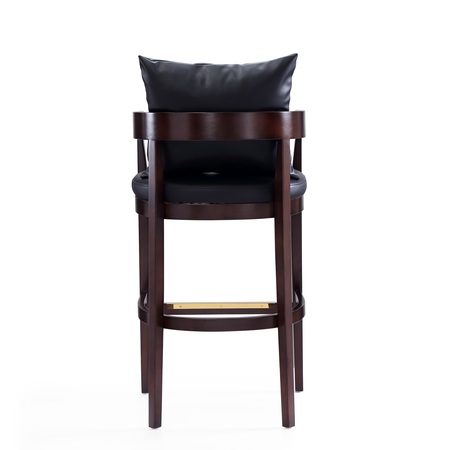 Manhattan Comfort Ritz Barstool in Black and Dark Walnut BS013-BK